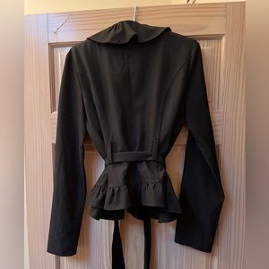 Elegant ruffle black  jacket by B wear